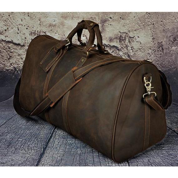 Genuine Leather Mens Vintage Leather Duffle Bag Leather Bags Gallery