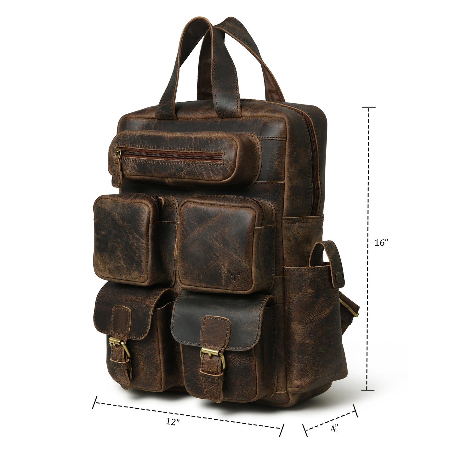 Full Grain Buffalo Leather Backpack