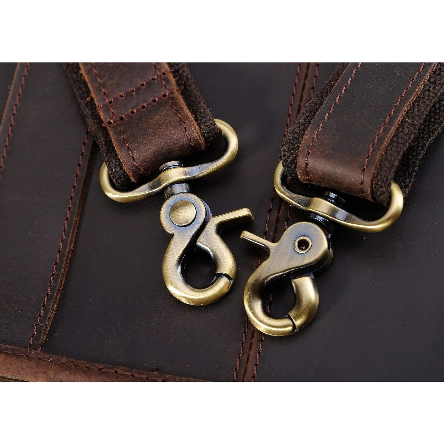 Large Vintage Travel Leather Briefcase