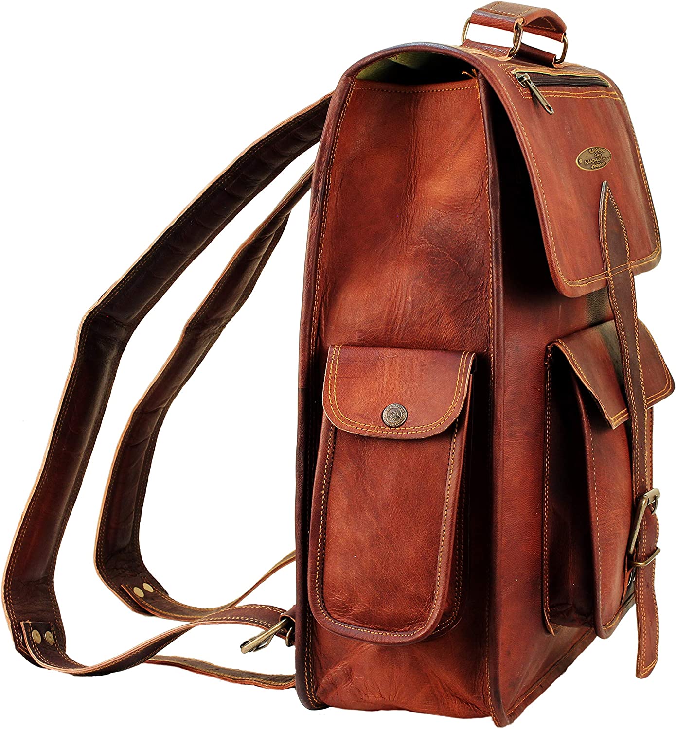 Retro Top Grain Leather Backpack