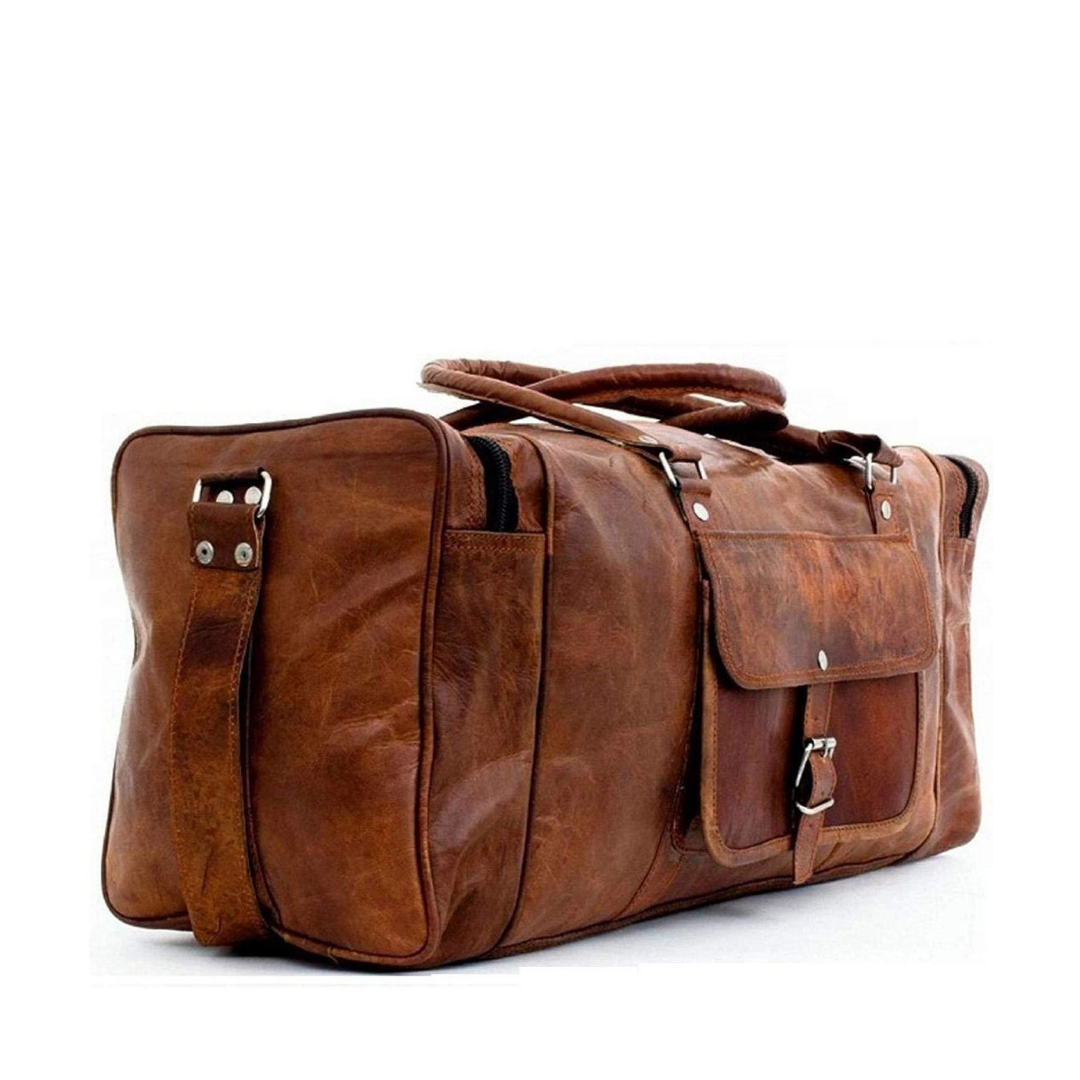Top Grain Vintage Leather Duffle Bag
