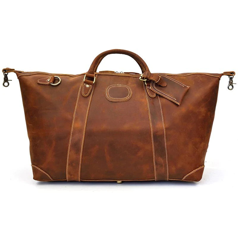 Crazy Horse Cowhide Leather Duffel Bag