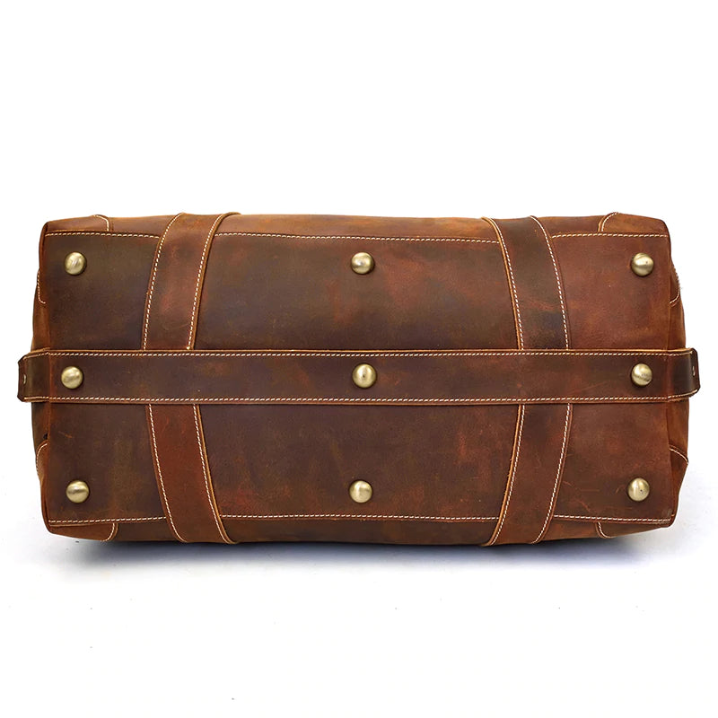 Crazy Horse Cowhide Leather Duffel Bag