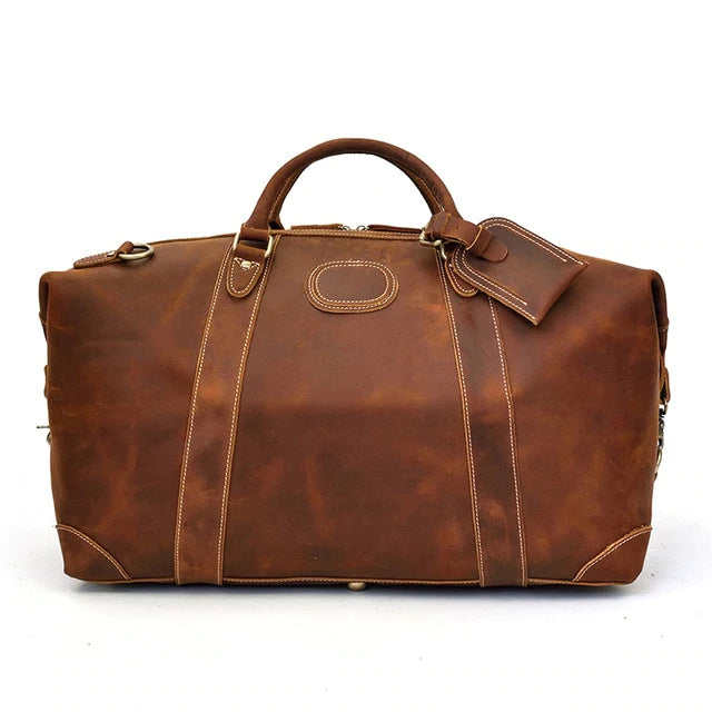 Crazy Horse Cowhide Leather Duffel Bag