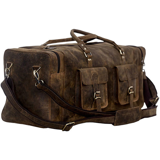 Full Grain Retro Buffalo Leather Duffle Bag