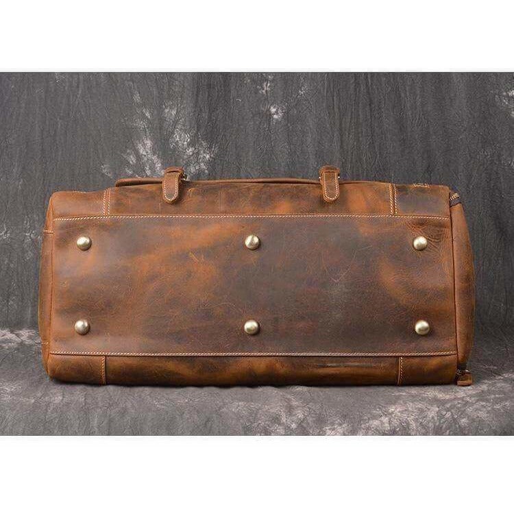 Crazy Horse Retro Buffalo Leather Duffle Bag